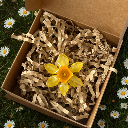 Słoneczny narcyz - naszyjnik - Bratki