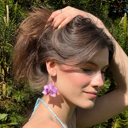 Kolczyki Orchidea Fioletowa™ - Bratki