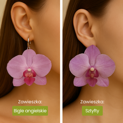 Kolczyki Orchidea Fioletowa™ - Bratki